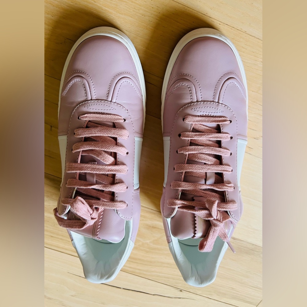 Valentino Pink Lace-Up Sneakers